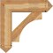 Ekena Millwork Westlake Arts and Crafts Rough Sawn Bracket w/ Offset Brace, Western Red Cedar, 8"W x 28"D x 28"H BKT0806X28X28WTL03RWR - alternate 2